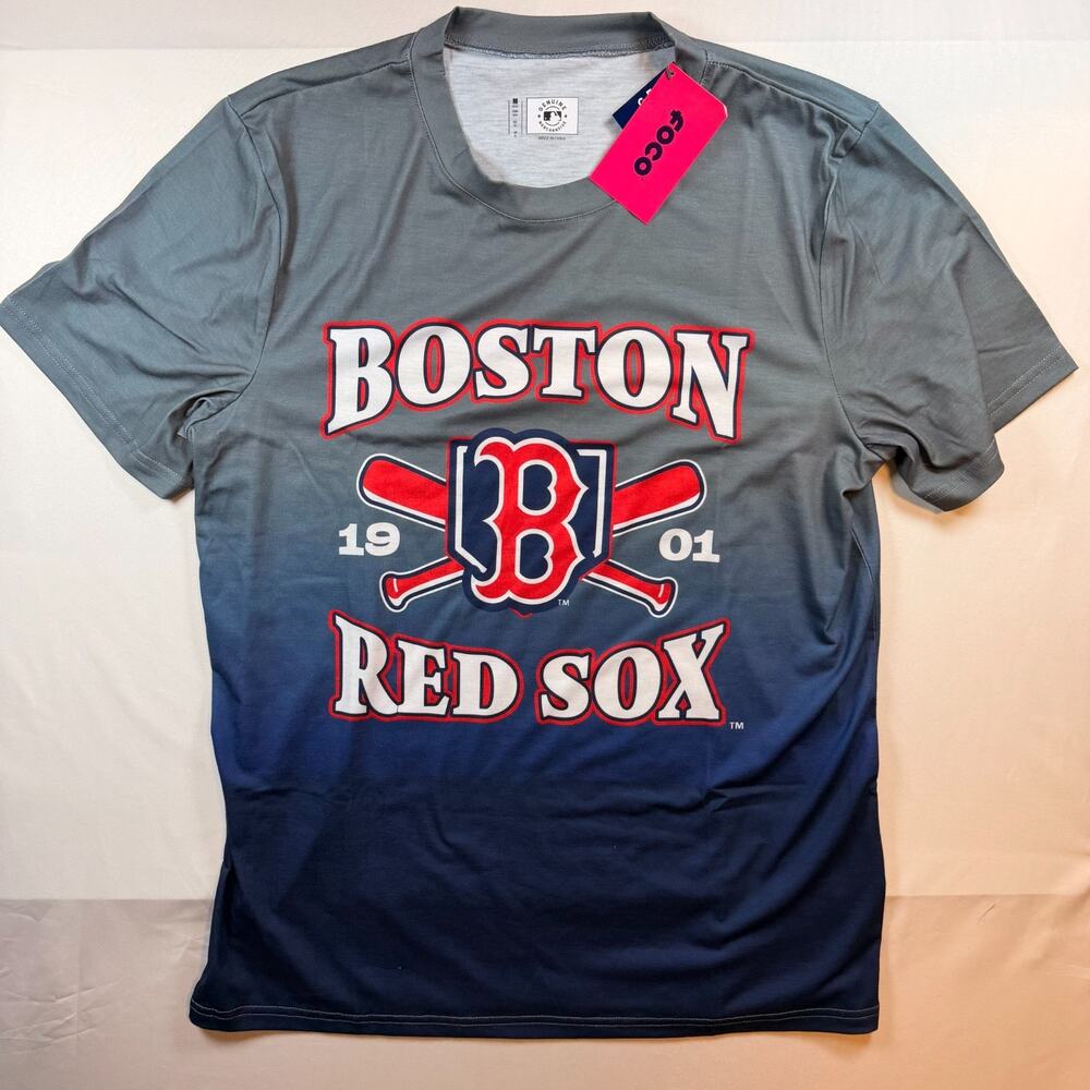 FOCO MLB Boston Red Sox Men's Ombre Gradient Performance T Shirt NWT Size Medium